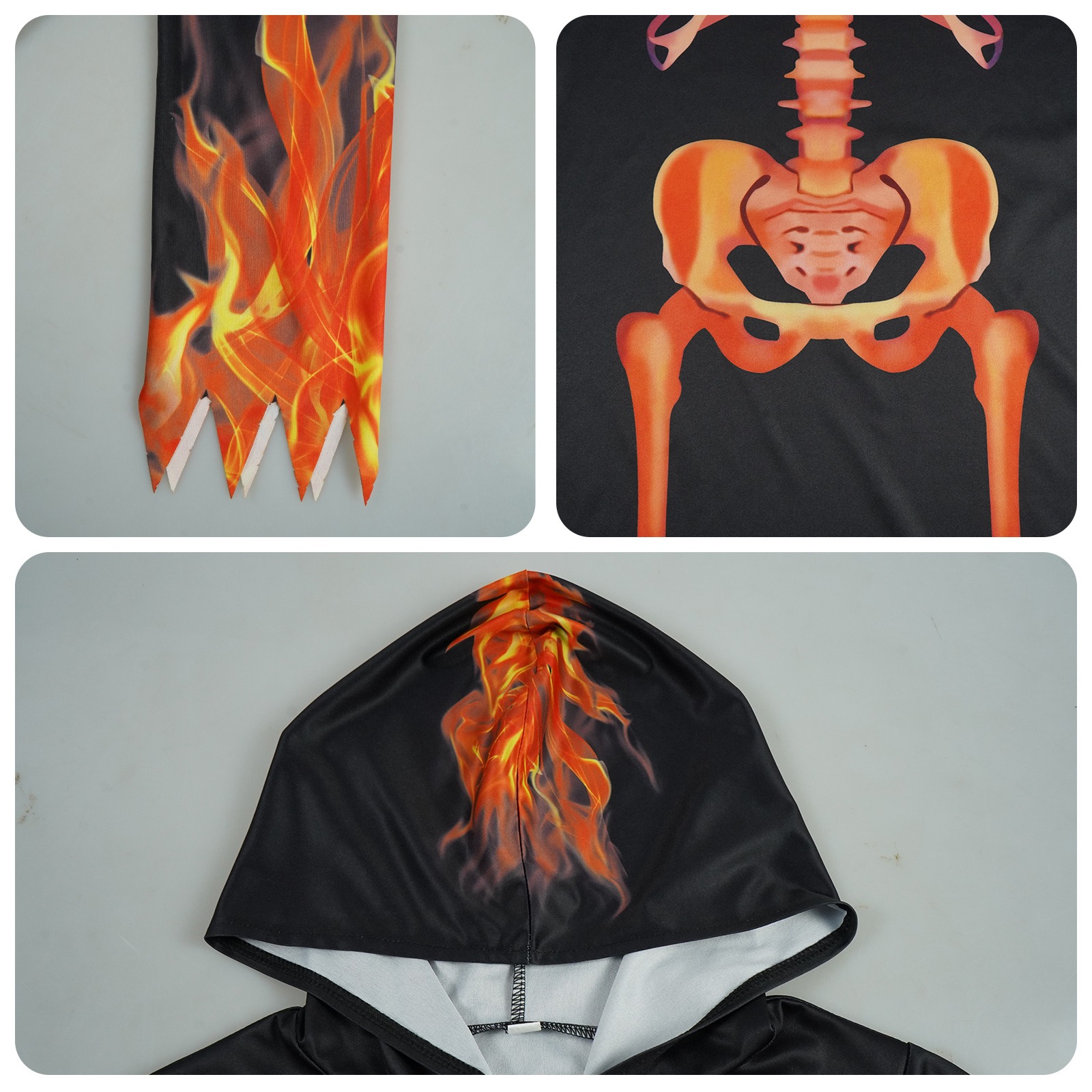 Flame Skeleton Halloween Costu - đánh giá và giá Cosplay Flame Prop