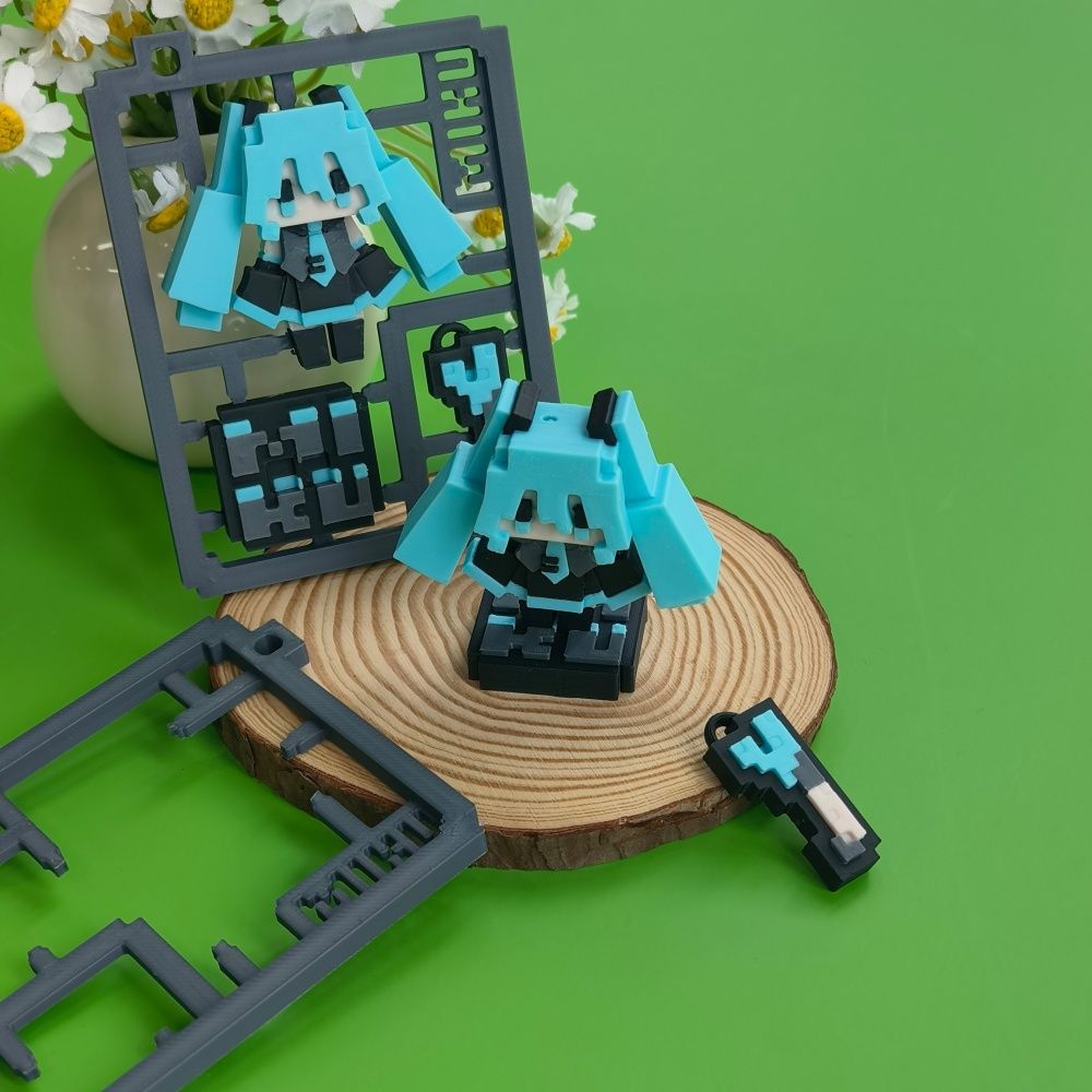 3D Printed Cute Pixel Hatsune  - đánh giá và giá Cosplay Prop 3D Print
